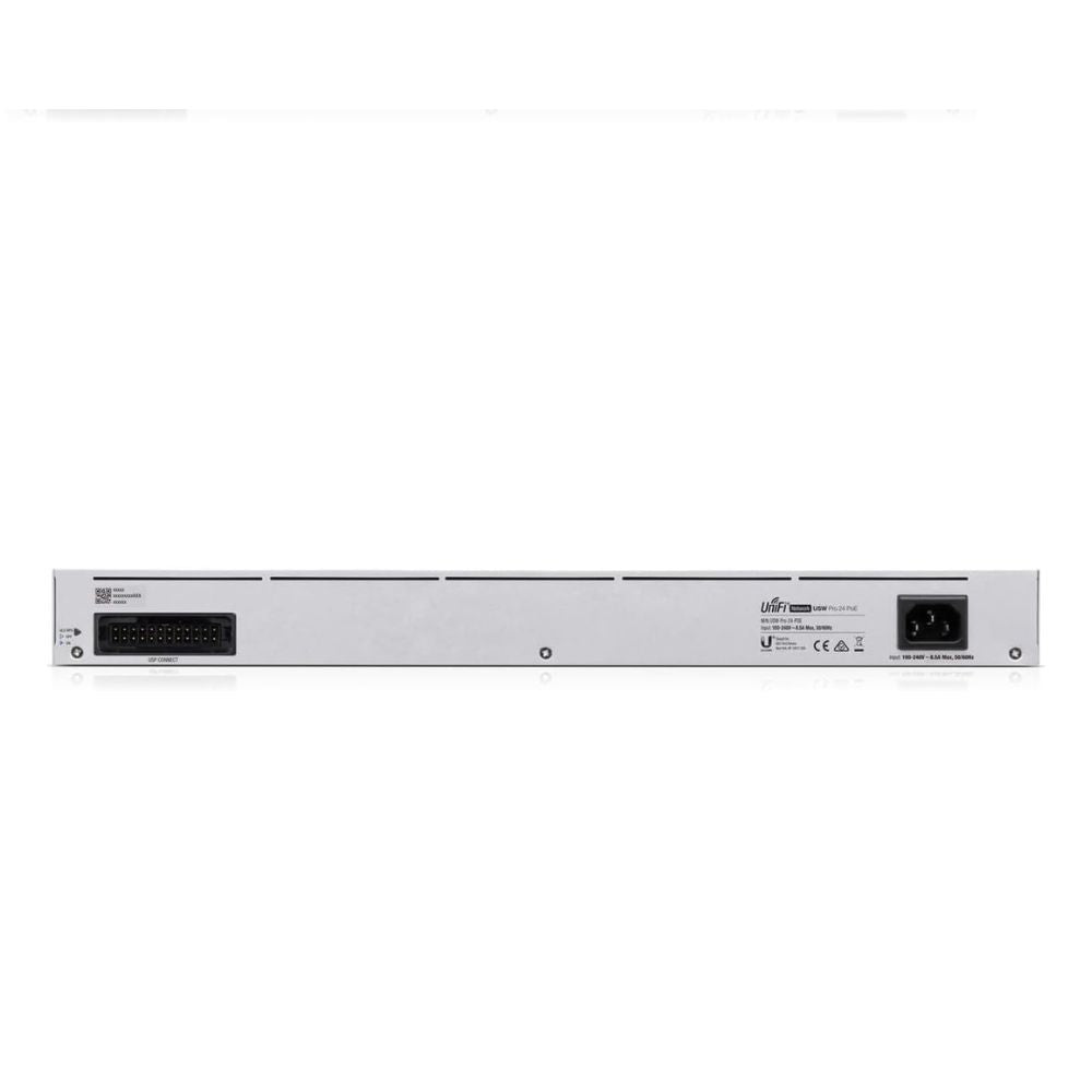 Rack-mounted USW-PRO-24-POE PoE+ Switch with Touchscreen Display