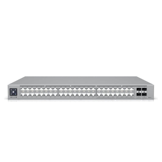 "Ubiquiti USW-PRO-MAX-48-POE 48-port Layer 3 PoE++ managed switch with 2.5GbE ports and 10G uplinks"