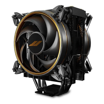 OCPC ICE-240 Black Label CPU air cooler with dual 120mm PWM fans and four heat pipes