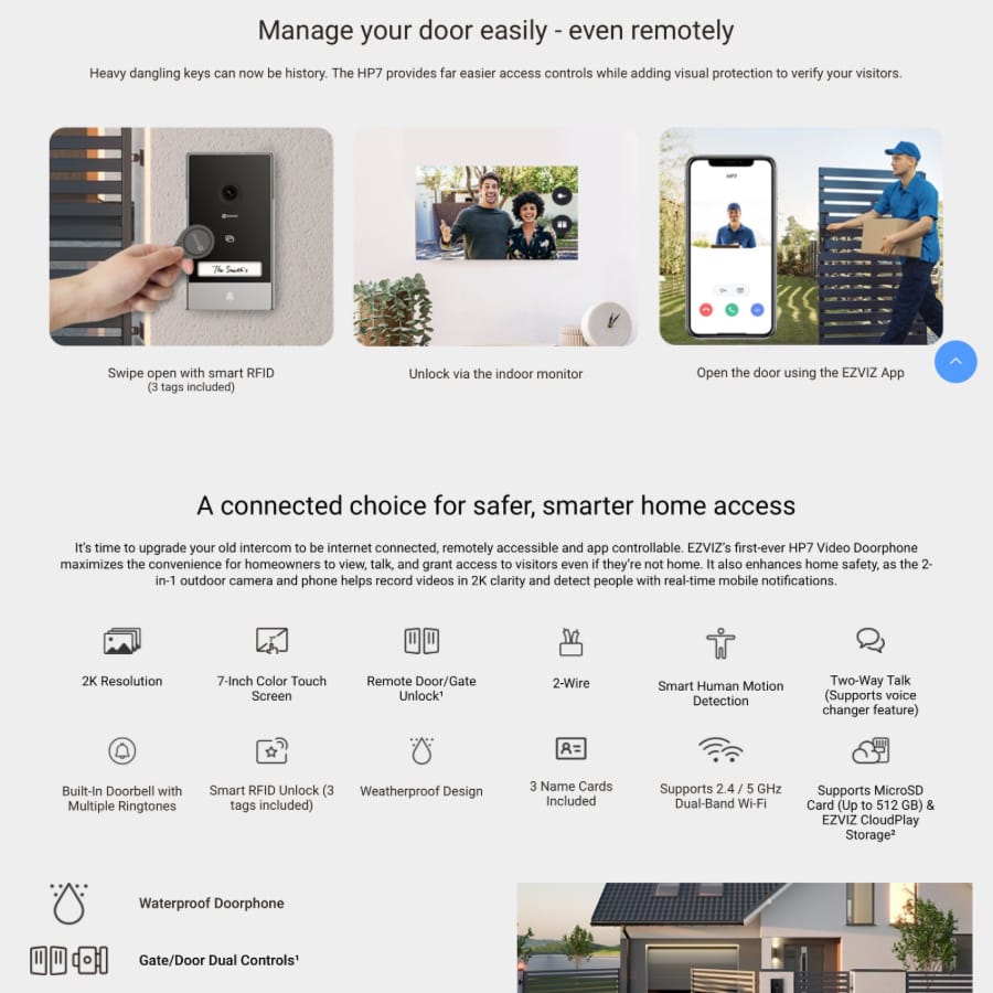 HP7 2K SMART HOME VIDEO DOORPHONE