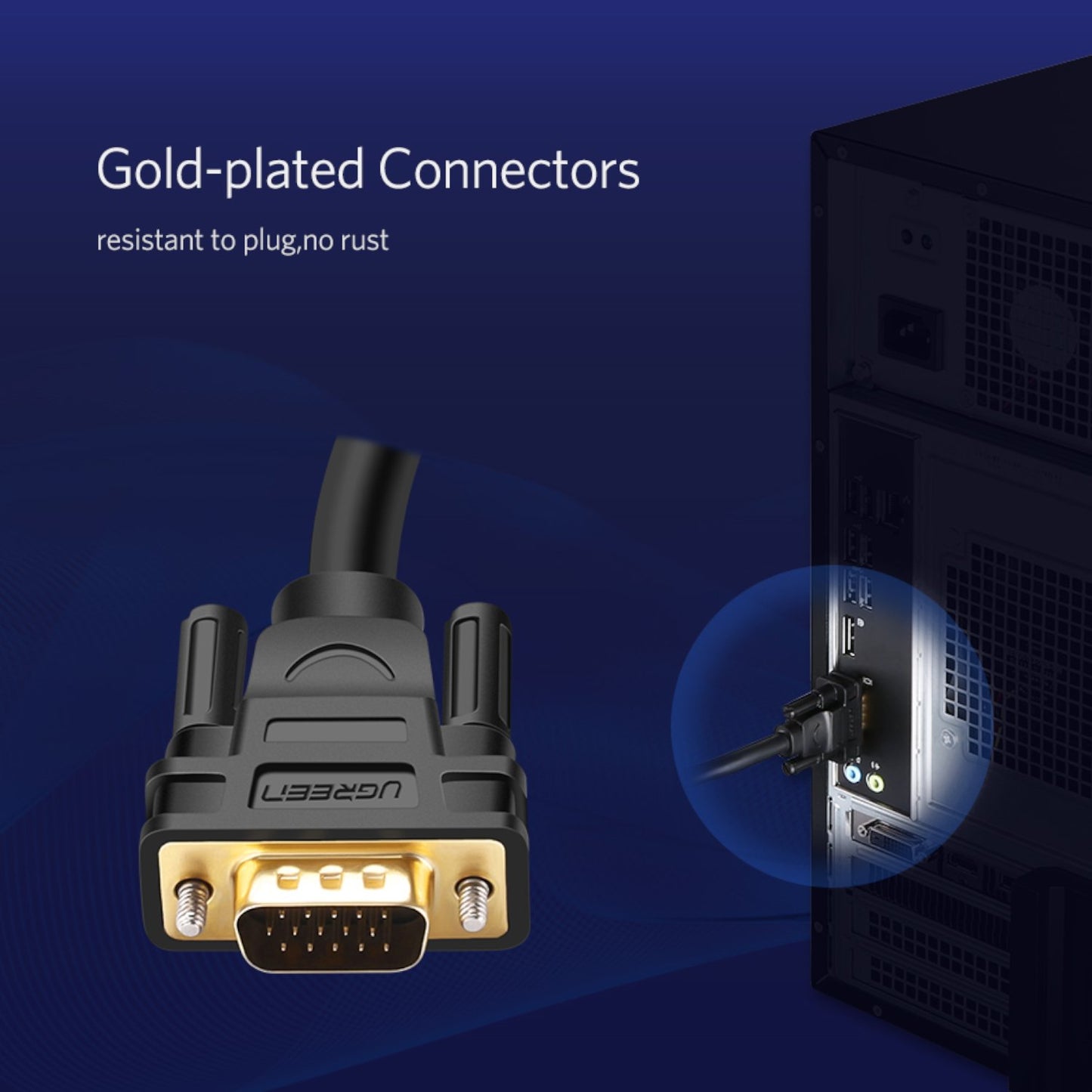 UGreen VG101 VGA Male to Male Cable 1.5M