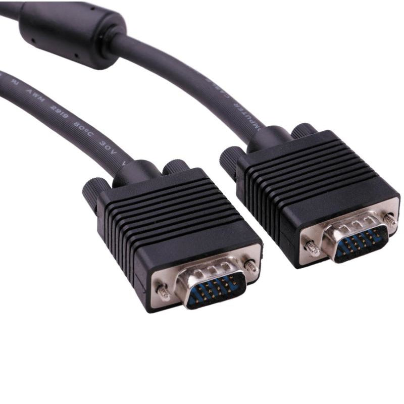 Two VGA cables with connectors on a white background