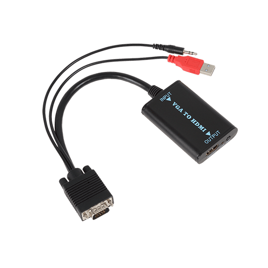 MALE VGA TO FEMALE HDMI MALE USB + AUDIO