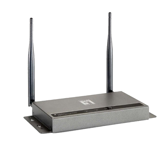 Front view of the LevelOne WAP-6150 industrial metal access point.


