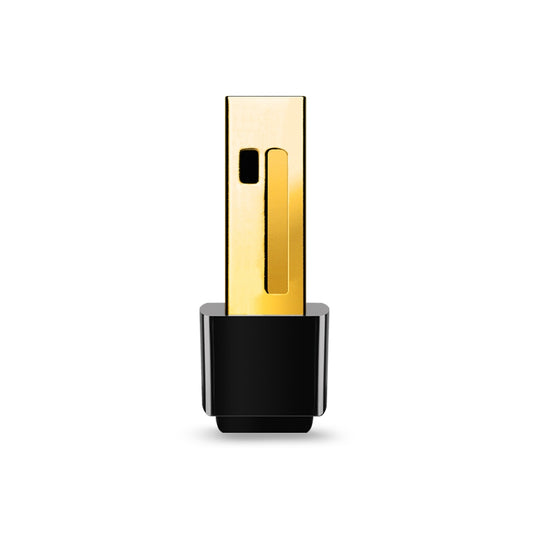 Side view of the TP-Link TL-WN725N 150 Mbps Nano USB Wi-Fi Adapter showing compact gold-plated connector design.