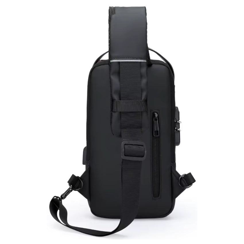 Rear view of the X23 Cross Body bag on a white background