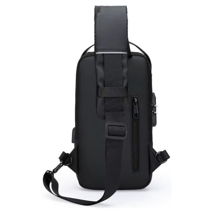 Rear view of the X23 Cross Body bag on a white background