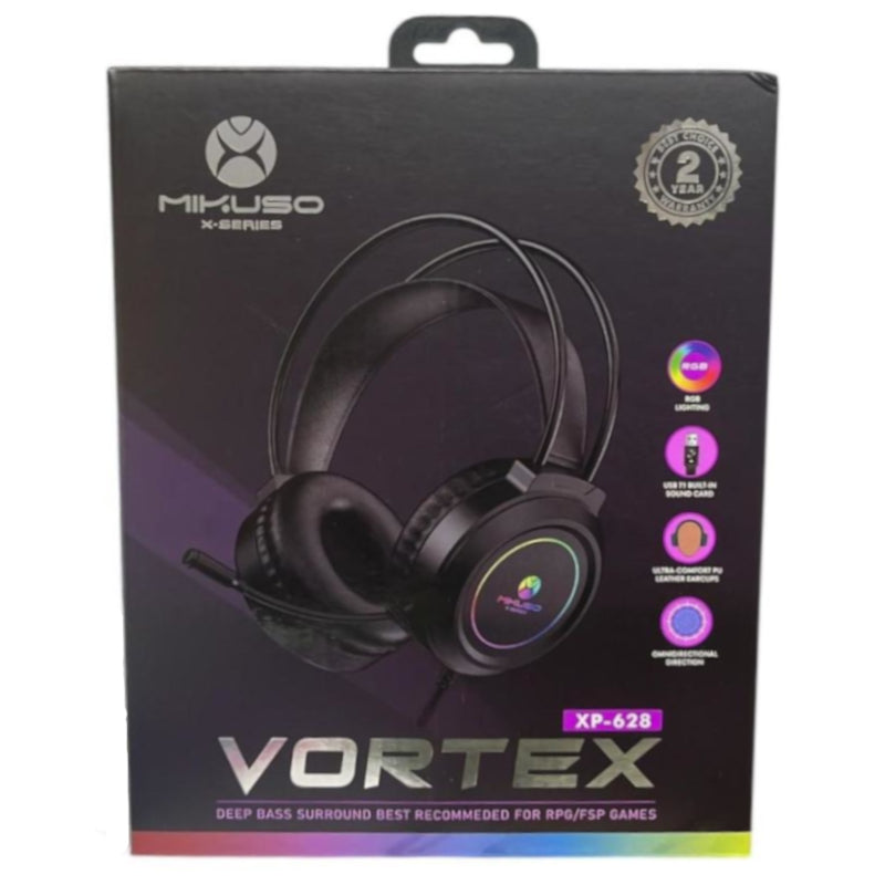 Mikuso XP628 Vortex USB RGB Gaming Headset with Microphone