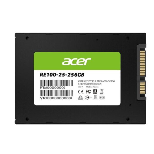 Acer RE100 256GB 2.5" SATA III SSD – 562MB/s Read, 528MB/s Write