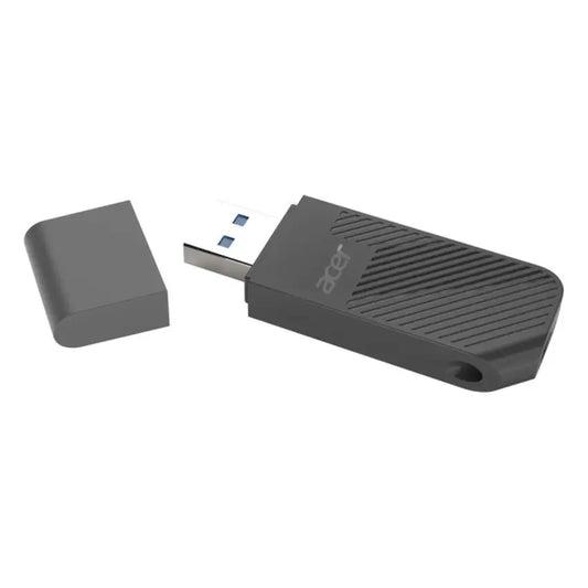 Black Acer UP300 USB3.2 flash drive on a white background