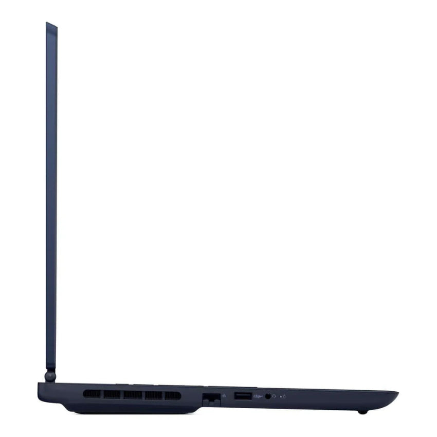 Left side view of the Alienware 16 Aurora 16 inch Gaming Laptop showing RJ45 Ethernet, USB and Aux Ports with a ventilation grill. 