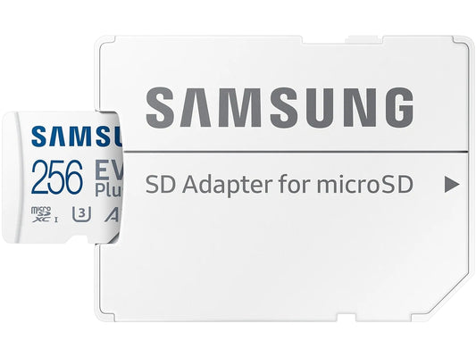 Samsung MB-MC256SA EVO Plus microSDXC 256GB Memory Card; Read : up to 160MB/s Write : Lower than Read Speed* Read/Write speed wi