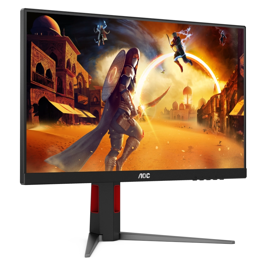 Slight left angled view of the AOC 27G4H 27" IPS Full HD 200Mhz Refresh rate gaming monitor