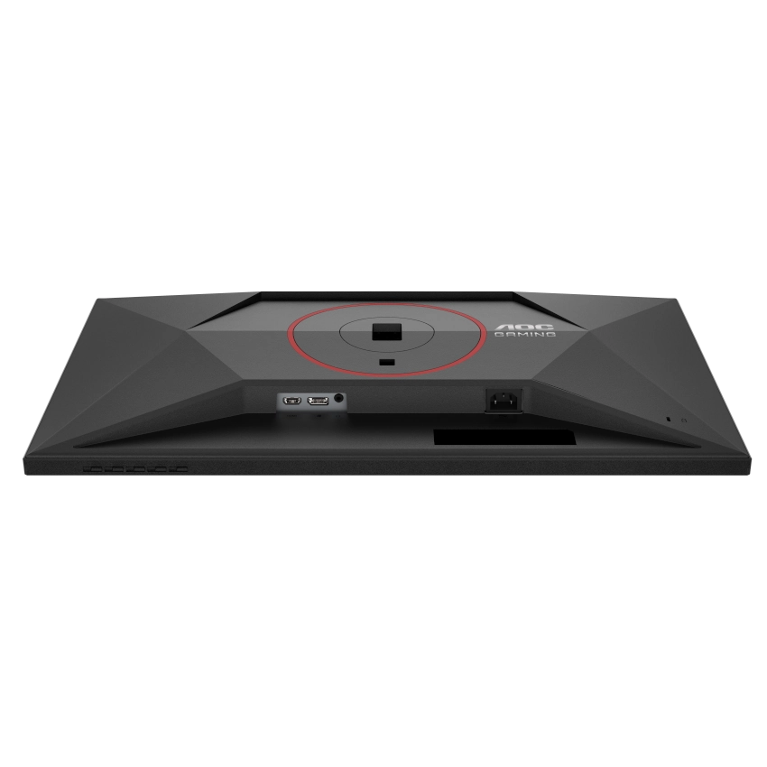 Bottom view of the AOC 27G4H 27" Monitor showing the HDMI, DisplayPort, Aux and power port. 