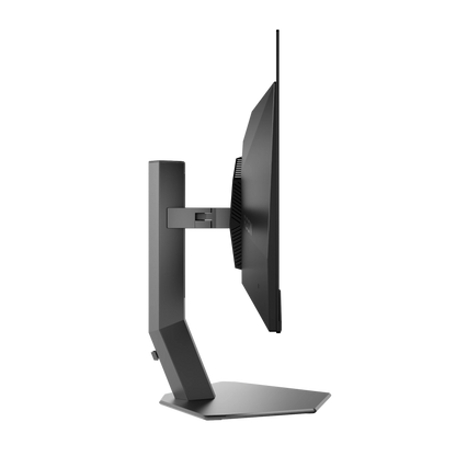Side profile view of the  AOC AGON AG326UZD 32 inch OLED 4K UHD 240Hz 0.03ms Refresh rate Gaming monitor showing the height adjustable stand