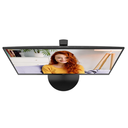 Top view of the AOC u27b3cf 27 inch 4k uhd ips monitor displaying the stand