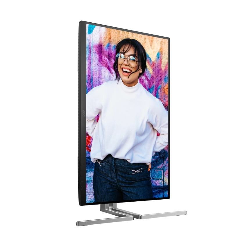 Portrait mode view of the AOC U27U3XD Graphic Pro 27 inch IPS monitor