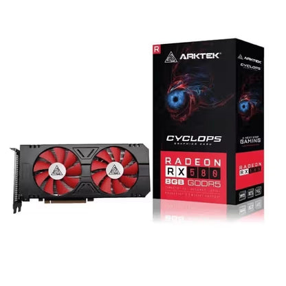 Arktek Radeon RX580 8GB GDDR5 Graphics Card – 256-bit, HDMI, DP, DVI, PCIe 3.0