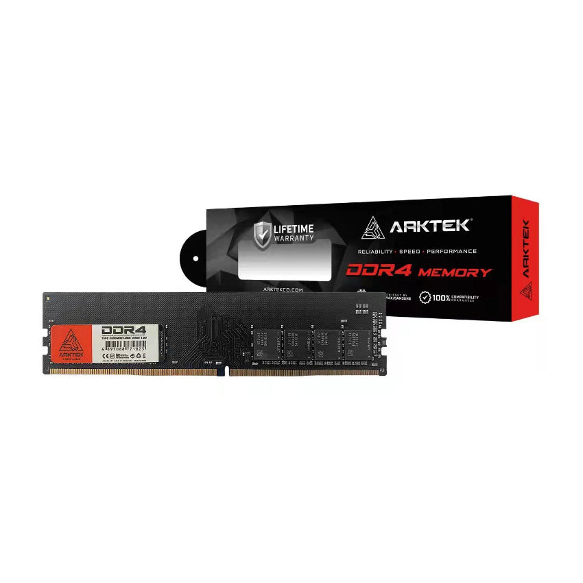Arktek DDR4 memory module with packaging on a white background