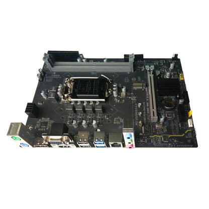 Arktek AK-H510M EG LGA1200 MATX Computer motherboard showing the backplate on a white background
