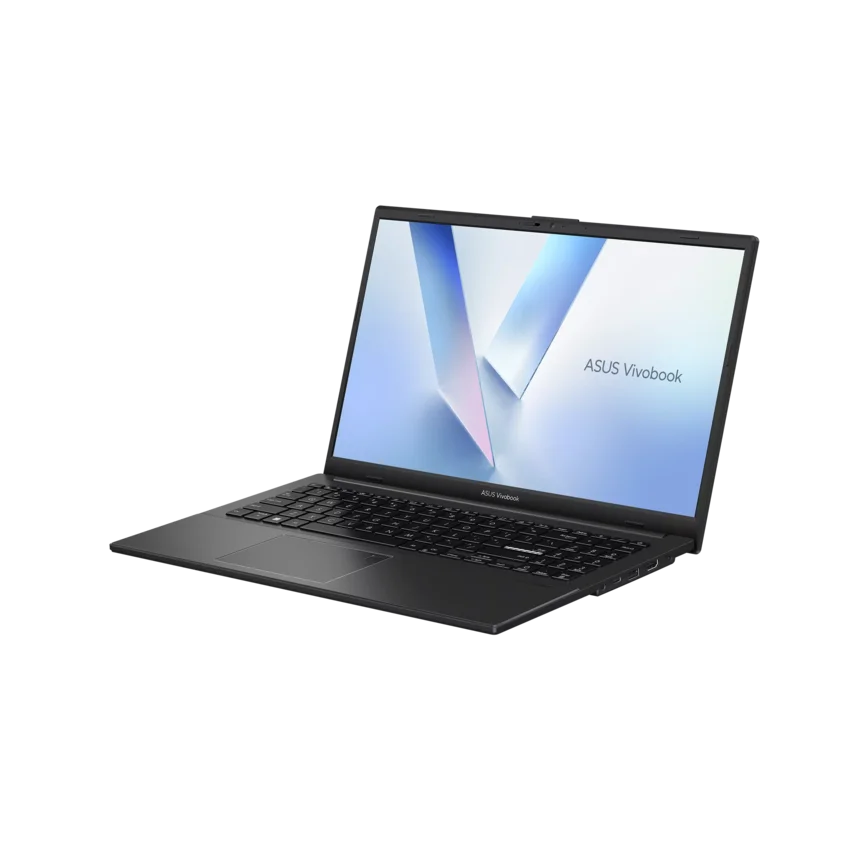 ASUS E1504FA 15.6 inch FHD Ryzen laptop black angled right side view