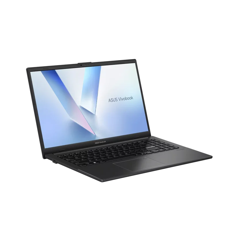 ASUS E1504FA 15.6 inch FHD Ryzen laptop black angled left side view