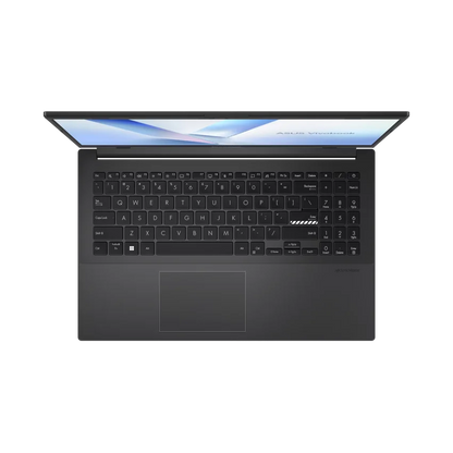 ASUS E1504FA 15.6 inch FHD Ryzen laptop black keyboard top view