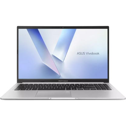 ASUS Vivobook M1502NAQ 15.6 inch FHD Ryzen laptop silver open display front view
