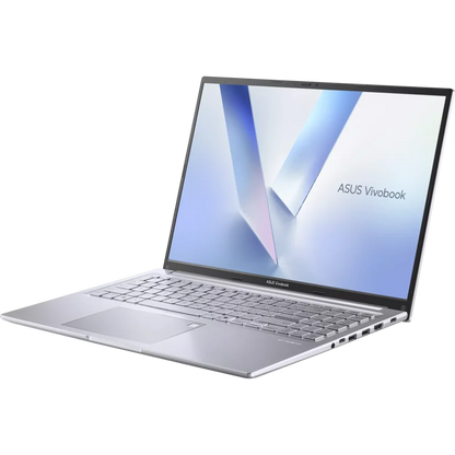 ASUS Vivobook 16 M1605NAQ Ryzen silver 16" WUXGA Laptop right angled view. 