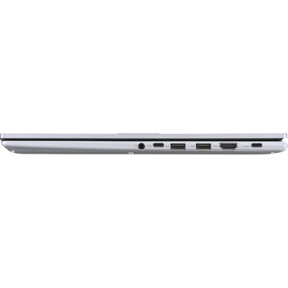 ASUS Vivobook 16 M1605NAQ Ryzen silver 16" WUXGA Laptop left side profile view. 