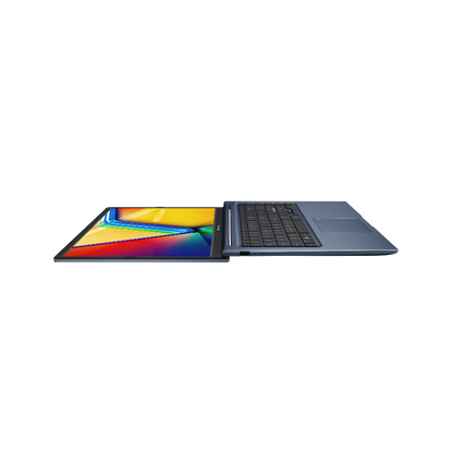 ASUS Vivobook X1504 15.6 inch FHD Intel laptop blue 180 degree hinge view