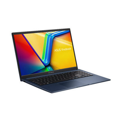 ASUS Vivobook X1504 15.6 inch FHD Intel laptop blue angled left side view