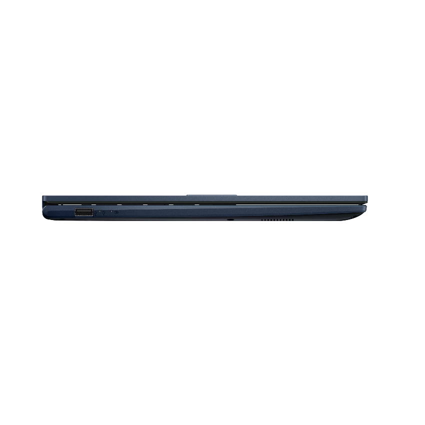 ASUS Vivobook X1504 15.6 inch FHD Intel laptop blue left side profile view showing the ports