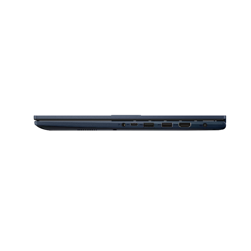 ASUS Vivobook X1504 15.6 inch FHD Intel laptop blue right side profile view showing the ports