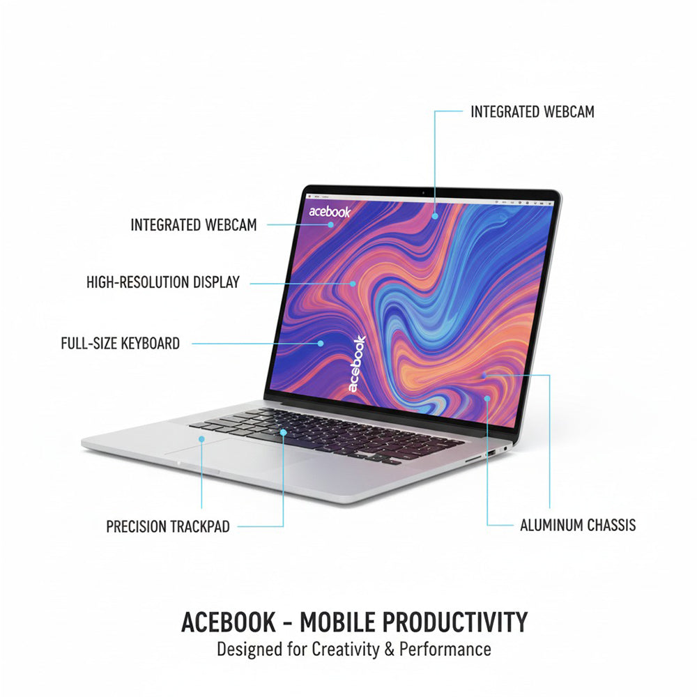 Blackview Acebook 6 15.6" Laptop N150, 16GB RAM, 256GB SSD, Windows 11 Pro Notebook