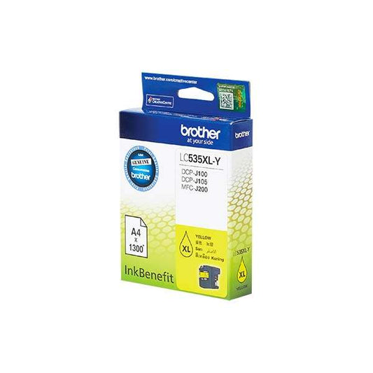 Brother LC535XLY High Yield Yellow Ink Cartridge for DCPJ105