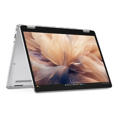 Dell Pro 13 Plus 2-in-1 laptop in stand mode with touch display