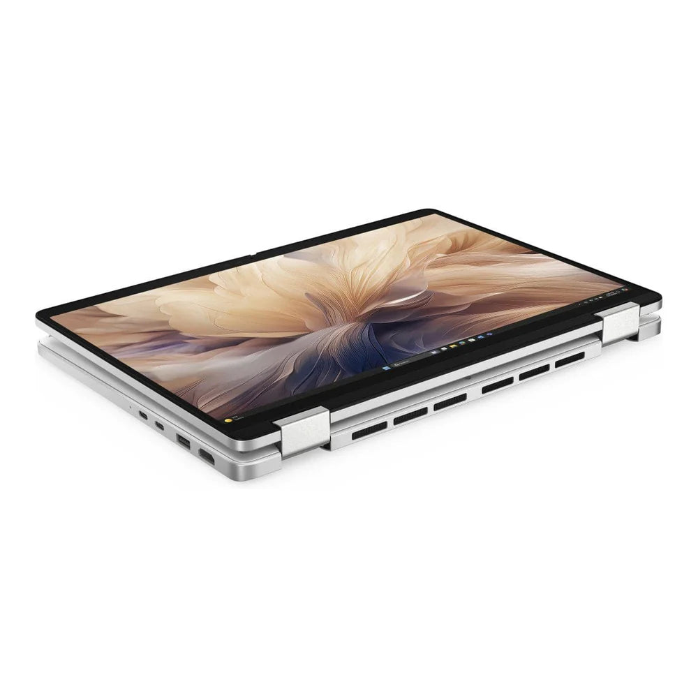 Top view of the Dell Pro 13 Plus 2-in-1 laptop in tablet mode with touch display