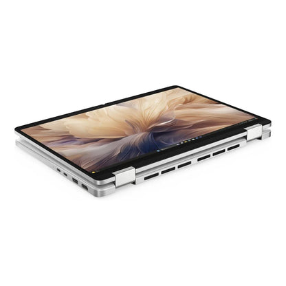 Top view of the Dell Pro 13 Plus 2-in-1 laptop in tablet mode with touch display