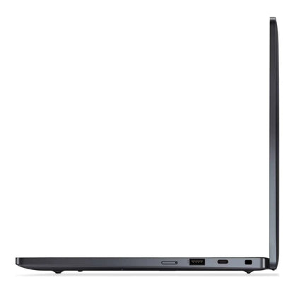 Right side profile view of the Dell Pro 14 Premium 14 inch FHD laptop showing the sim tray, USB, USB-C and wedge shaped lock port