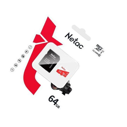 Netac P500 64GB Class 10 MicroSD Card with SD Adapter