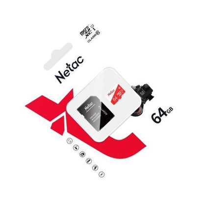 Netac P500 64GB Class 10 MicroSD Card with SD Adapter