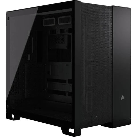 6500D Airflow Black Tempered Glass Mid-Tower; 2x 3.5'' |  2x 2.5'' Drive Bays; Up to 360mm Radiator compatible