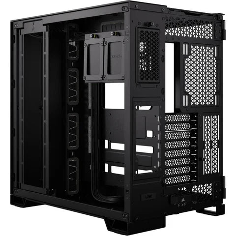 6500D Airflow Black Tempered Glass Mid-Tower; 2x 3.5'' |  2x 2.5'' Drive Bays; Up to 360mm Radiator compatible