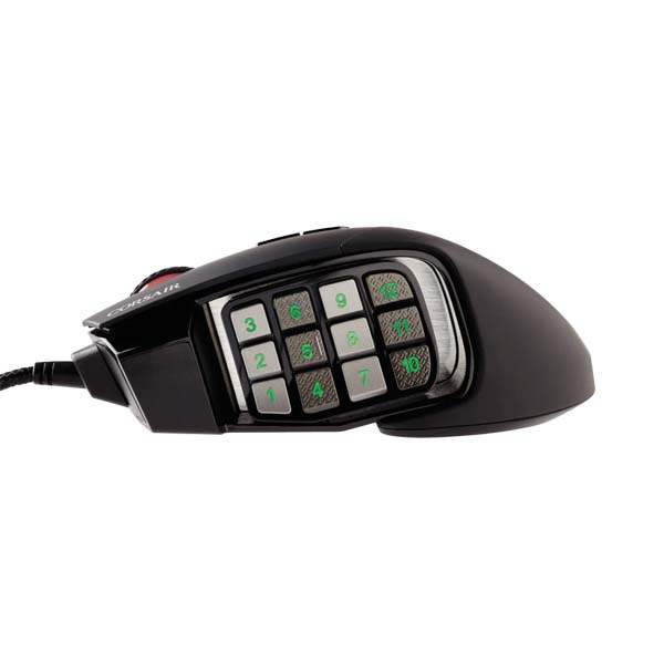 Corsair SCIMITAR ELITE RGB Optical MOBA/MMO Gaming Mouse; 18;000 DP; Black