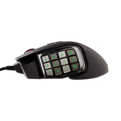 Corsair SCIMITAR ELITE RGB Optical MOBA/MMO Gaming Mouse; 18;000 DP; Black