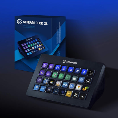 Elgato Stream Deck XL - Live Content Creation Controller with 32 customizable LCD keys; adjustable stand; 10GAT9901