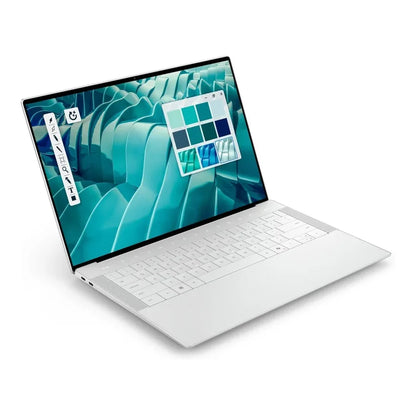 Dell Premium 14 14.5" FHD+ laptop with a colorful display on a white background