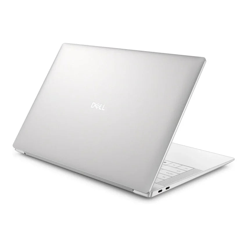 Angled rear display of the Dell Premium 14 14.5" FHD+ laptop on a white background