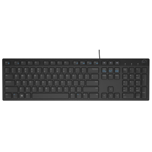 Top view of the Dell KB216 Black chiclet keyboard